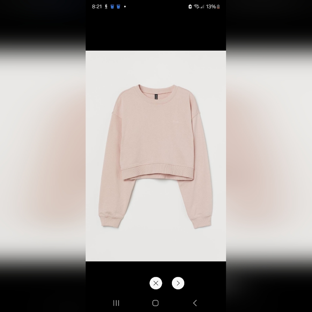 Crop sweatshirt from hm